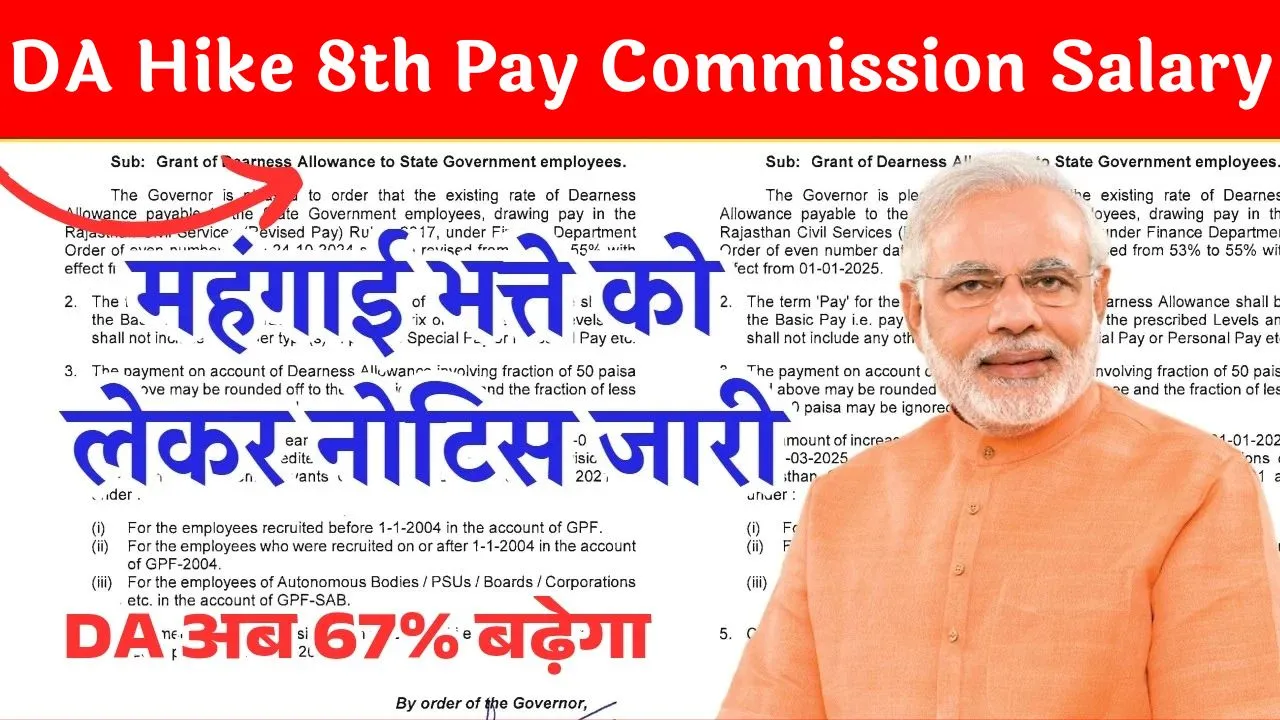 DA Hike 8th Pay Commission Salary Hike 2026